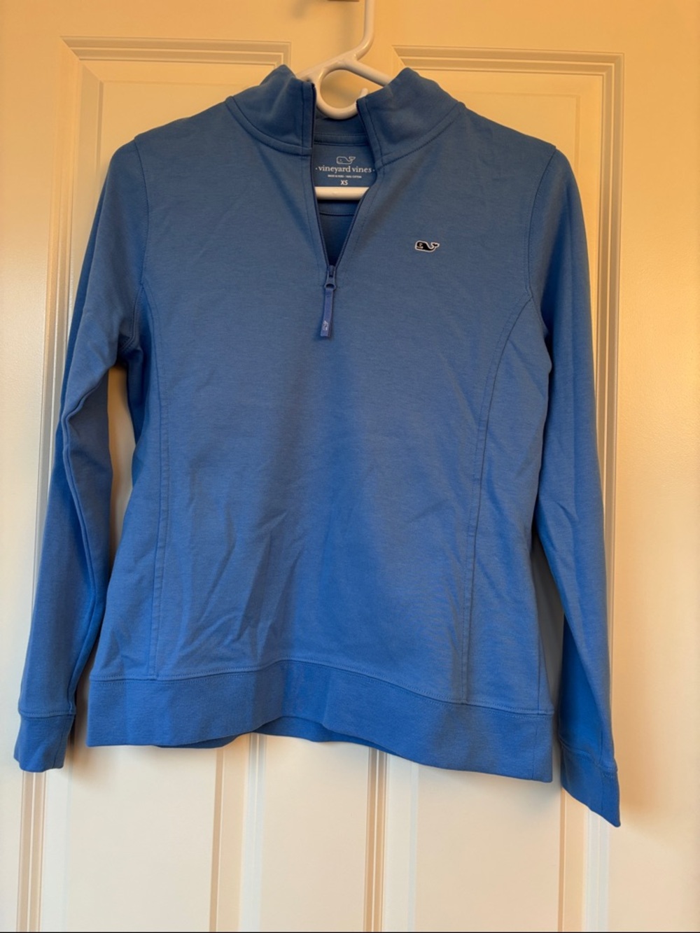 Vineyard Vines Women's Sky Blue Quarter-Zip  Pullover Sweatshirt XS